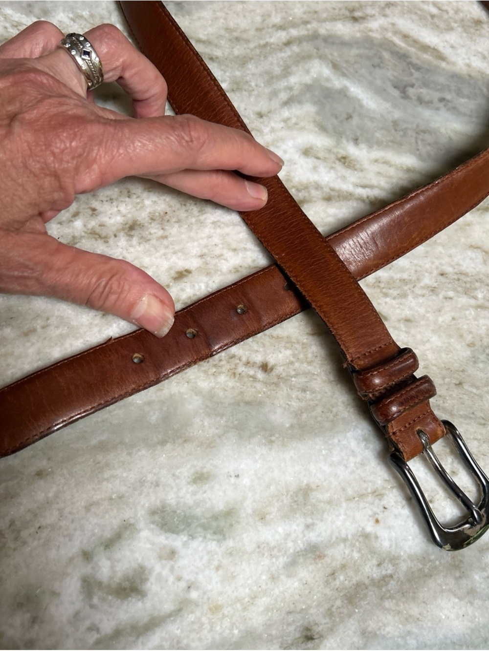 Coach Leather Belt Mens 36 Brown Solid Brass Buckle  USA  Classic British Tan